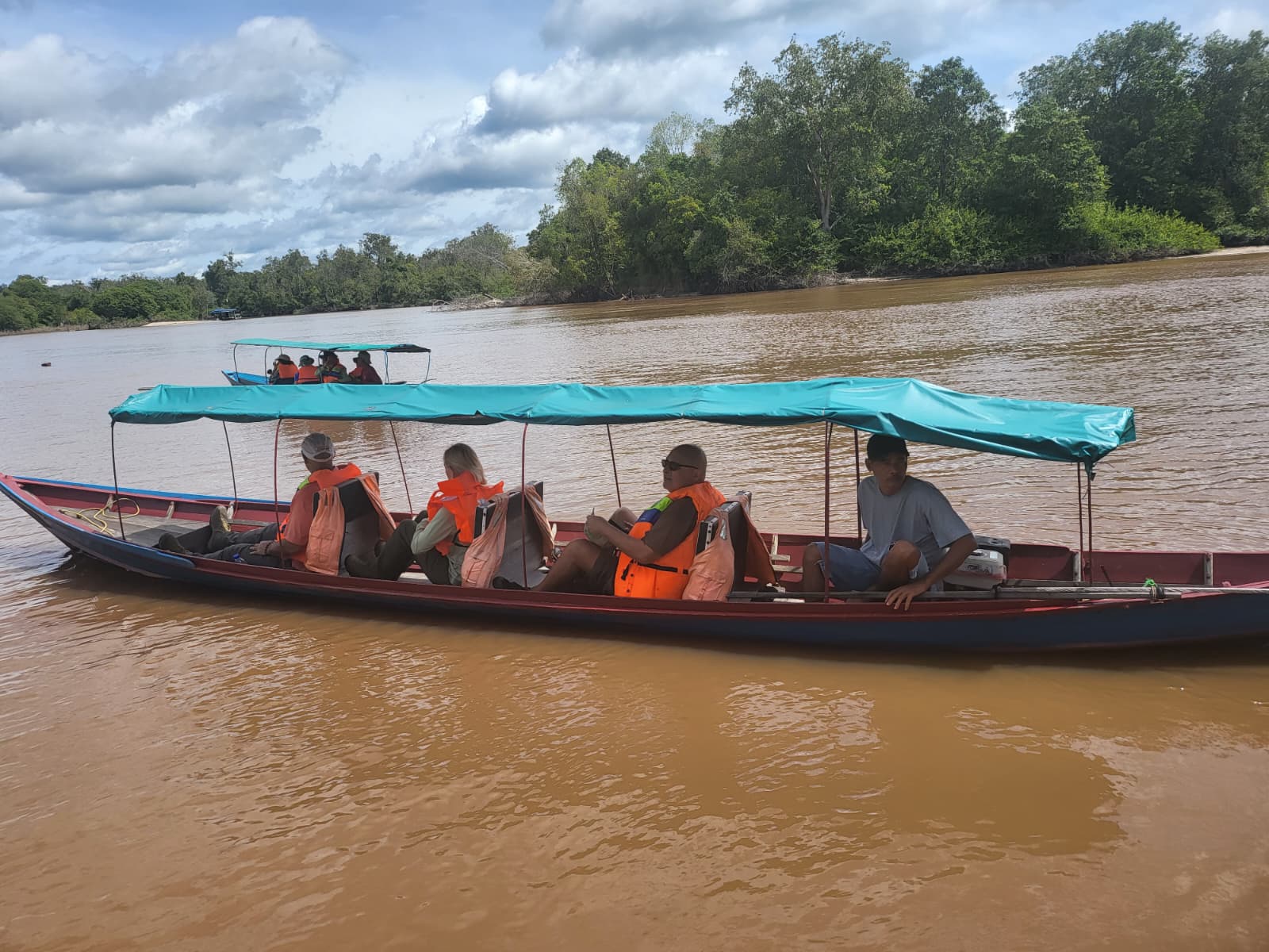 Boating near orangutan islands
