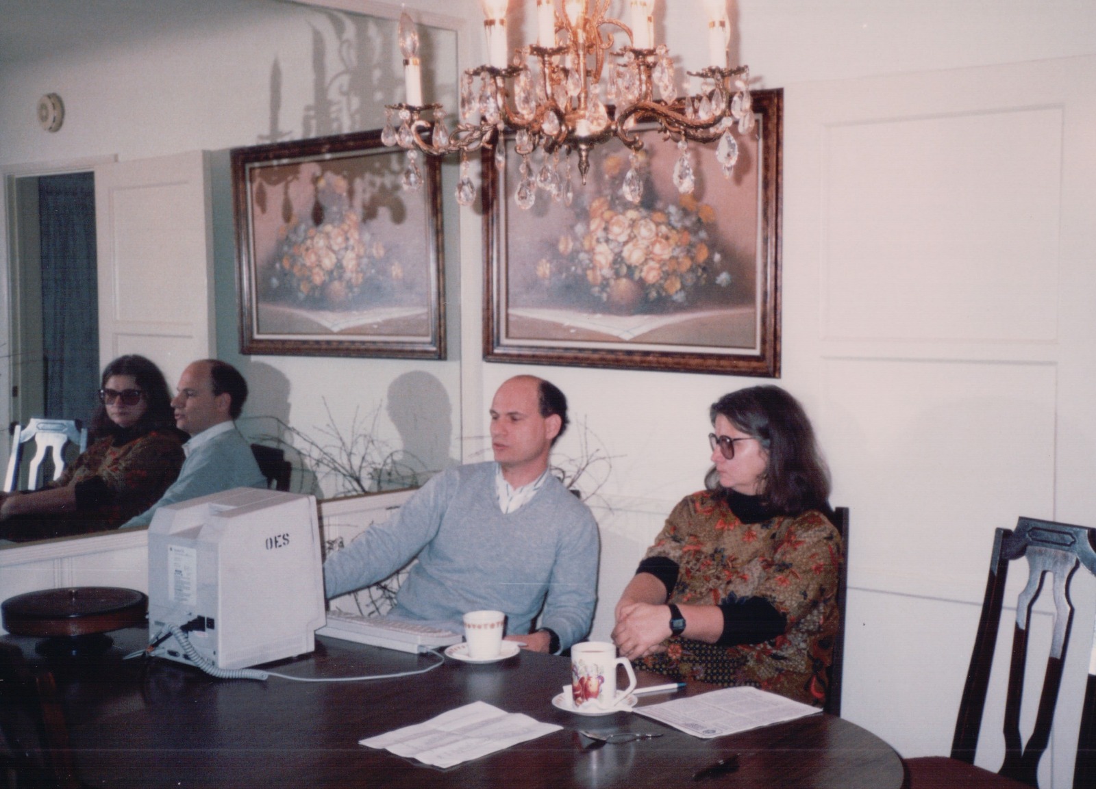 Gary and Birute working on newsletter in early 1990s